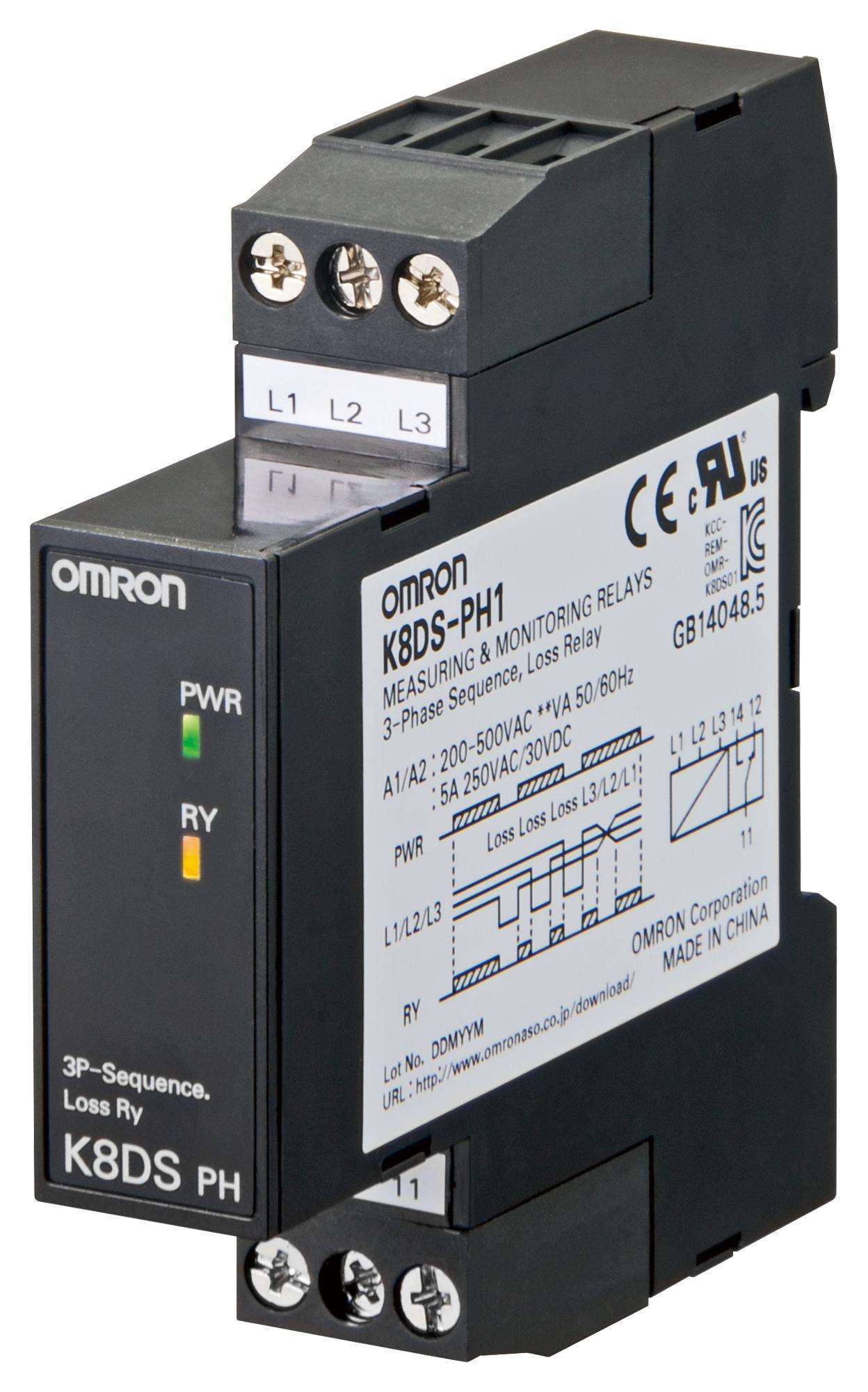 K8DS-PH1 Rơ le bảo vệ pha Omron 1 K8DS PH1