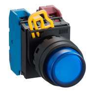 YW1L-M2E10QM3PW nút nhấn có đèn lồi phi phi 22 trắng