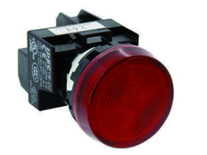 YW1P-1EQM3PW đèn báo phi 22 màu xanh trắng