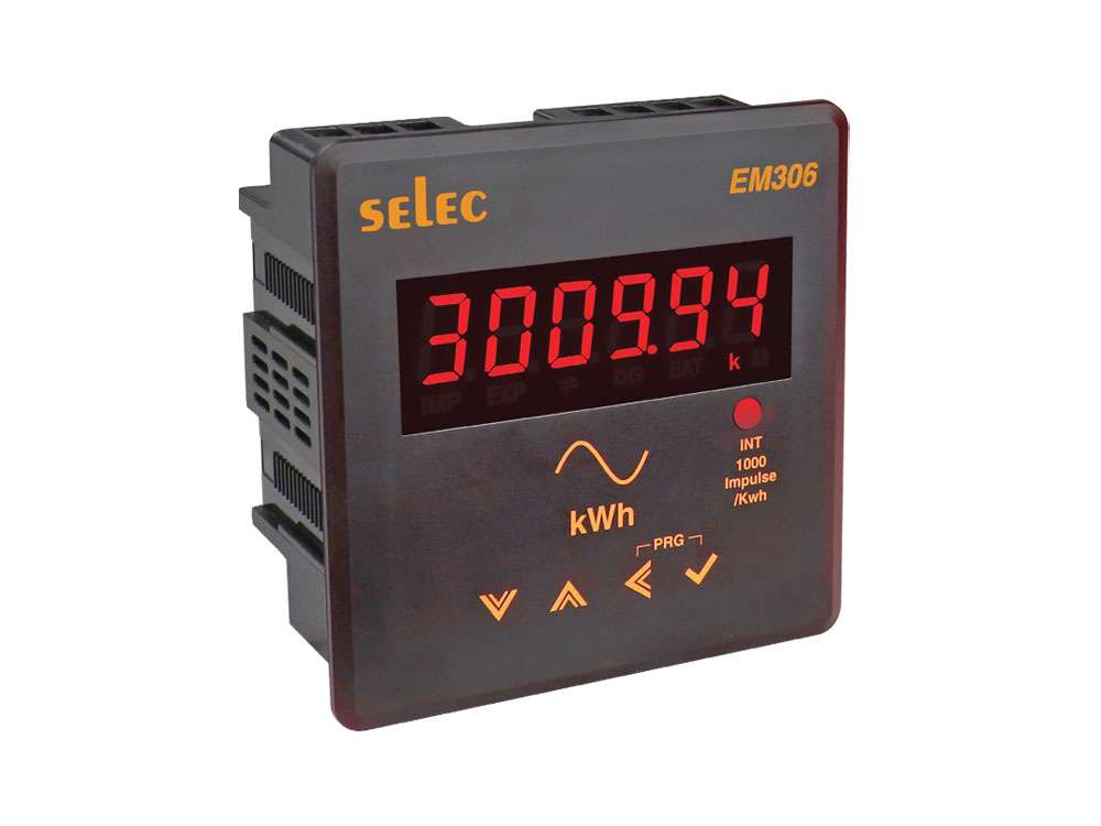 EM306 Đồng hồ đa chức năng gắn ray Selec