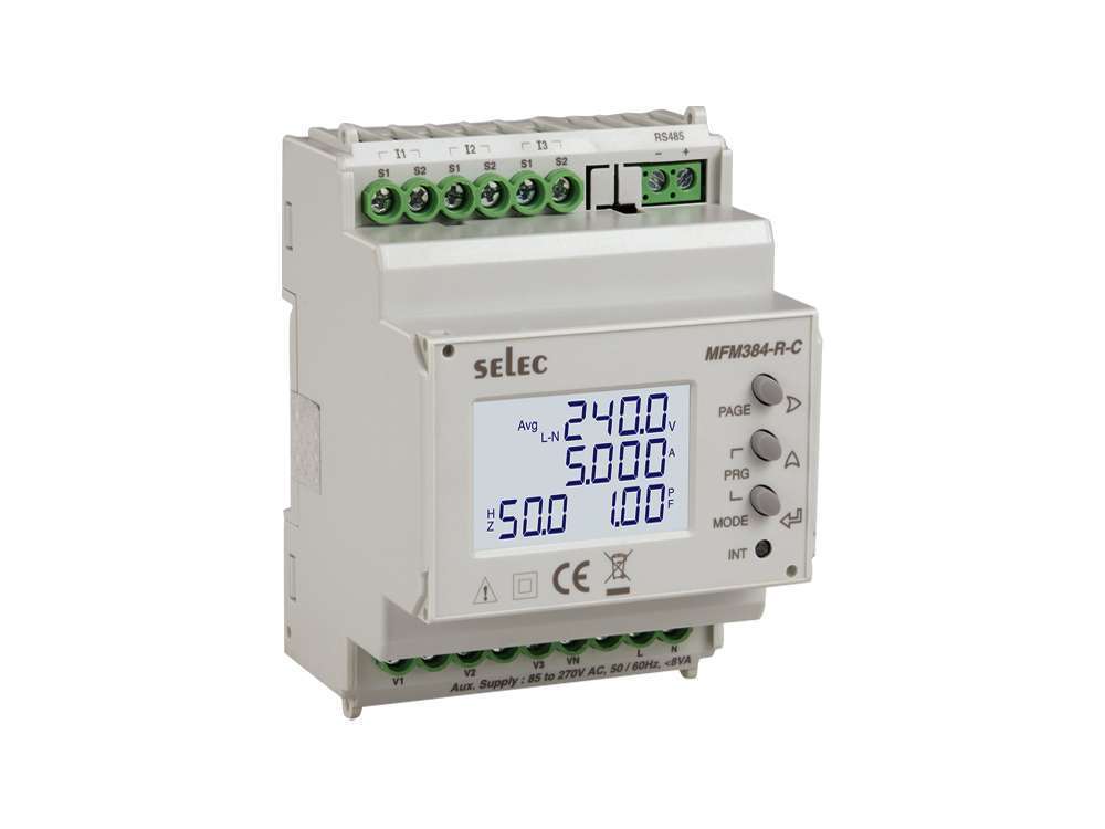 MFM384-R-C Đồng hồ đa chức năng gắn ray Selec