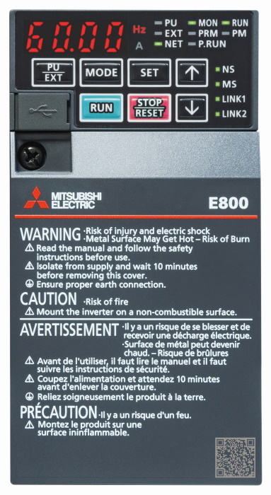 FR-E840-22K-1 Biến tần 3 pha 400VAC 22kw Mitsubishi 1 e800e